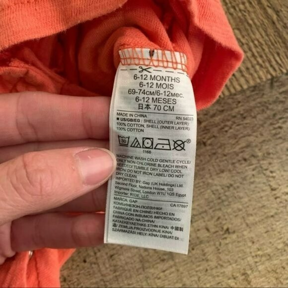 Gap baby boys size 6-12M one piece romper short sleeve shorts - Picture 6 of 7